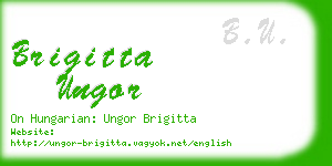 brigitta ungor business card